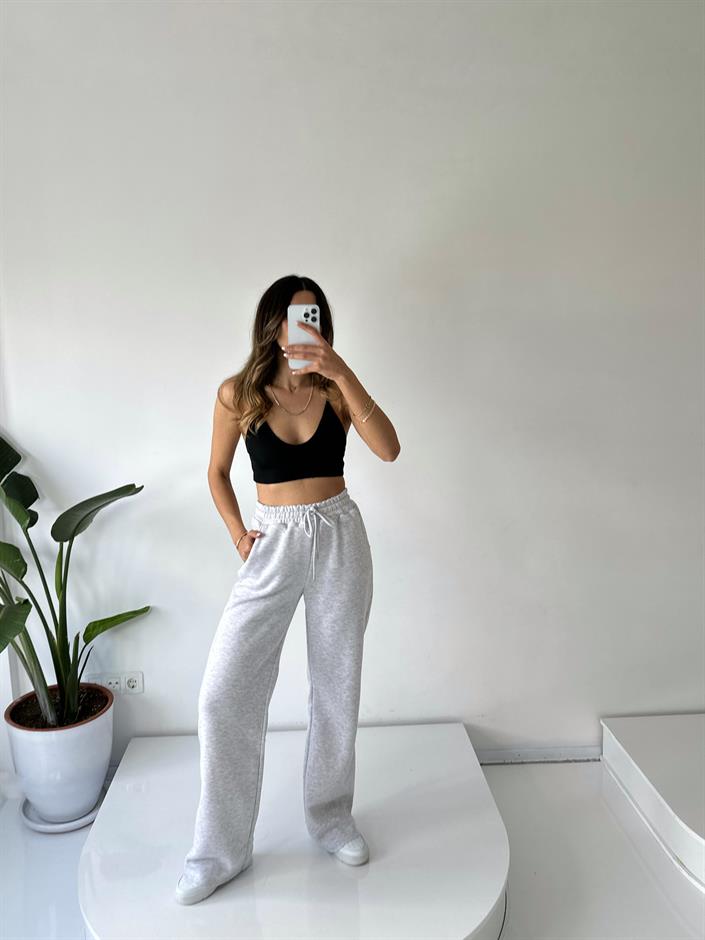 Jimmy Gri Şardonlu Eşofman Altı