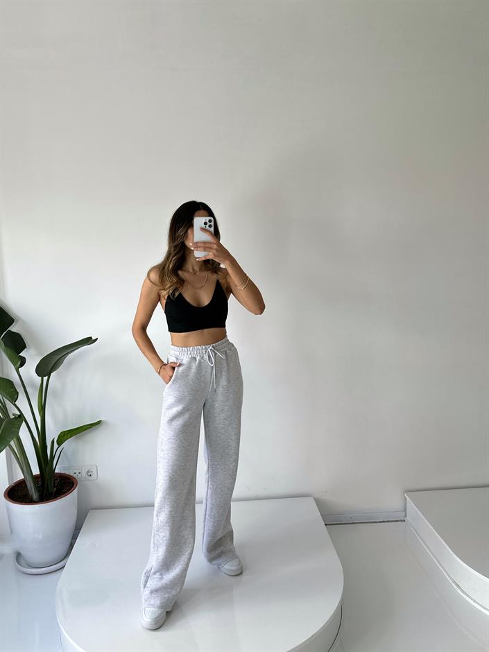 Jimmy Gri Şardonlu Eşofman Altı