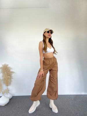 Kahverengi Paraşüt Pantolon 