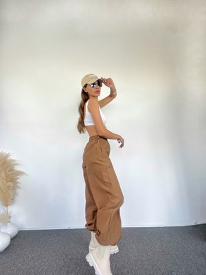 Kahverengi Paraşüt Pantolon 