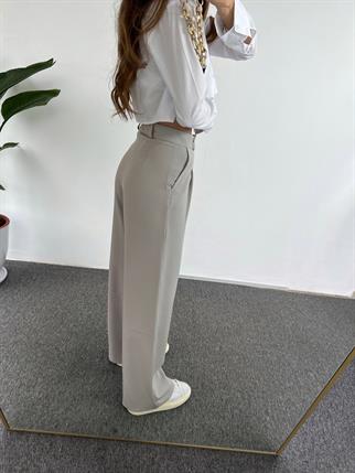 Kaj Açık Gri Palazzo Pantolon