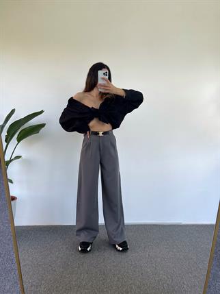 Kaj Gri Palazzo Pantolon 