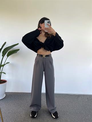 Kaj Gri Palazzo Pantolon 