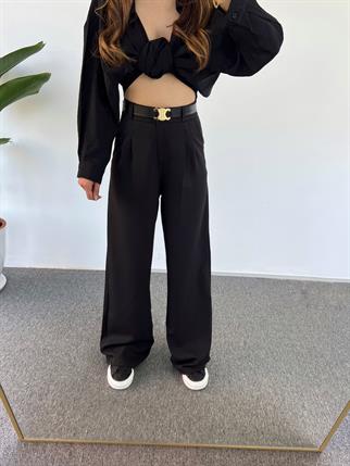 Kaj Siyah Palazzo Pantolon 