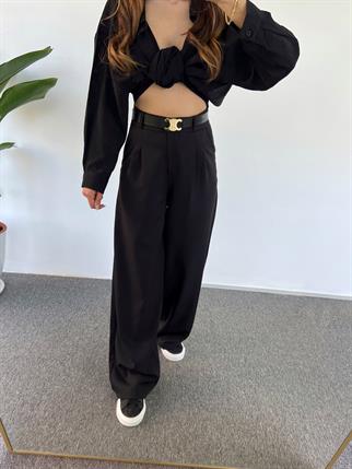 Kaj Siyah Palazzo Pantolon 