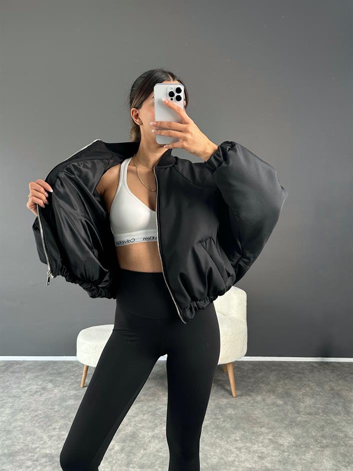 Kerry Siyah Yarasa Kol Bomber Mont