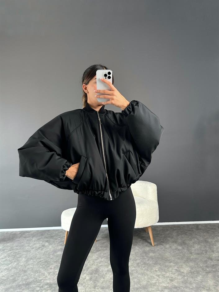 Kerry Siyah Yarasa Kol Bomber Mont