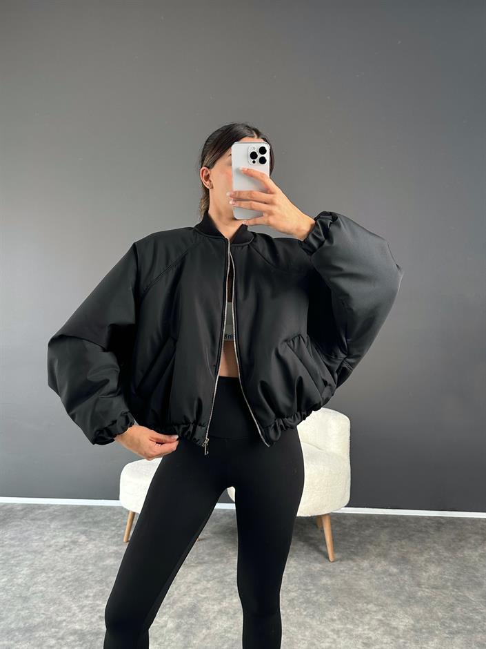 Kerry Siyah Yarasa Kol Bomber Mont