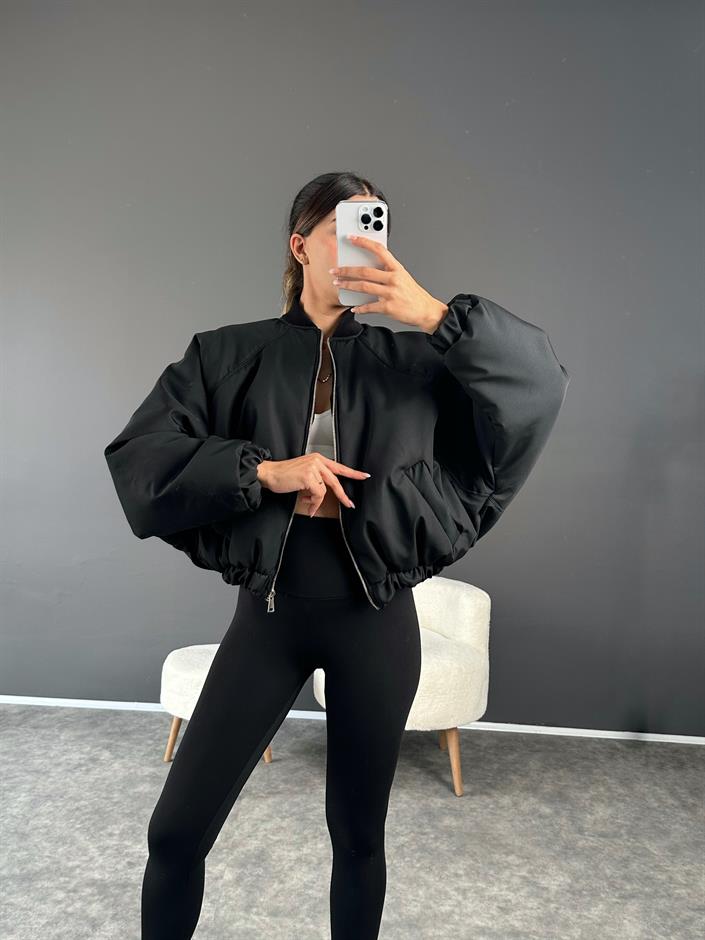 Kerry Siyah Yarasa Kol Bomber Mont