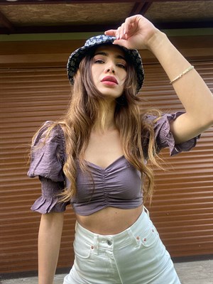 Kol Detaylı Keten  Crop 