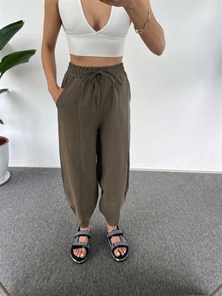 Larin Premium Haki Şalvar Pantolon