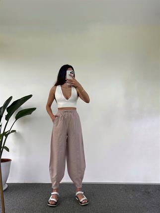 Larin Premium Nude Şalvar Pantolon