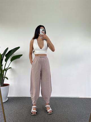 Larin Premium Nude Şalvar Pantolon