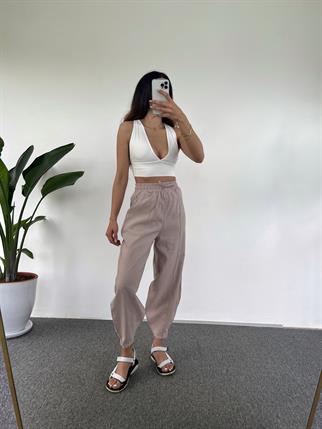 Larin Premium Nude Şalvar Pantolon
