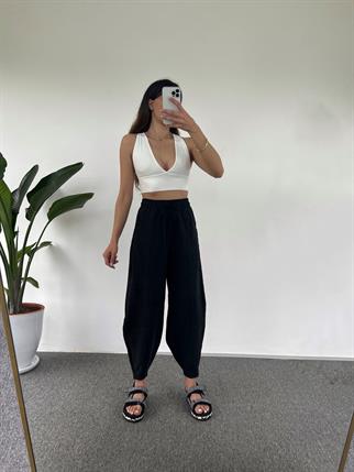 Larin Premium Siyah Şalvar Pantolon 