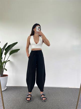 Larin Premium Siyah Şalvar Pantolon 