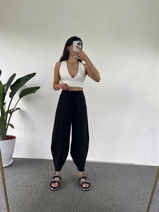 Larin Premium Siyah Şalvar Pantolon 