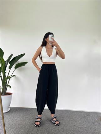 Larin Premium Siyah Şalvar Pantolon 