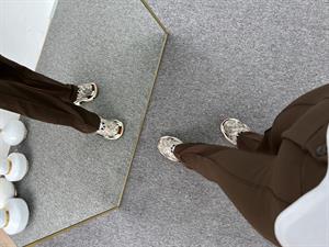 Lica Kahverengi Çımalı Kumaş Pantolon