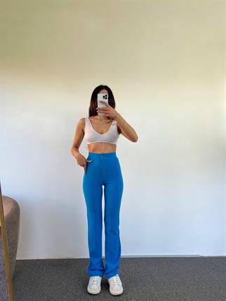 Lica Mavi Çımalı Kumaş Pantolon