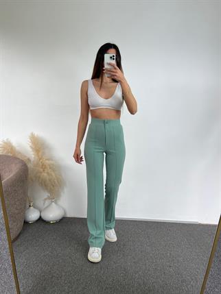 Lica Mint Yeşili Çımalı Kumaş Pantolon 