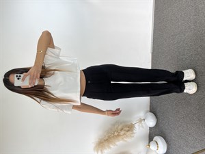 Lica Siyah Çımalı Kumaş Pantolon 