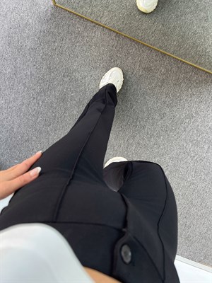 Lica Siyah Çımalı Kumaş Pantolon 