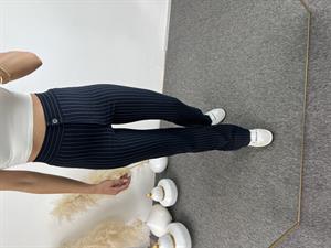 Losna Lacivert Çizgili Kumaş Pantolon 