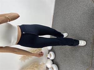 Losna Lacivert Çizgili Kumaş Pantolon 