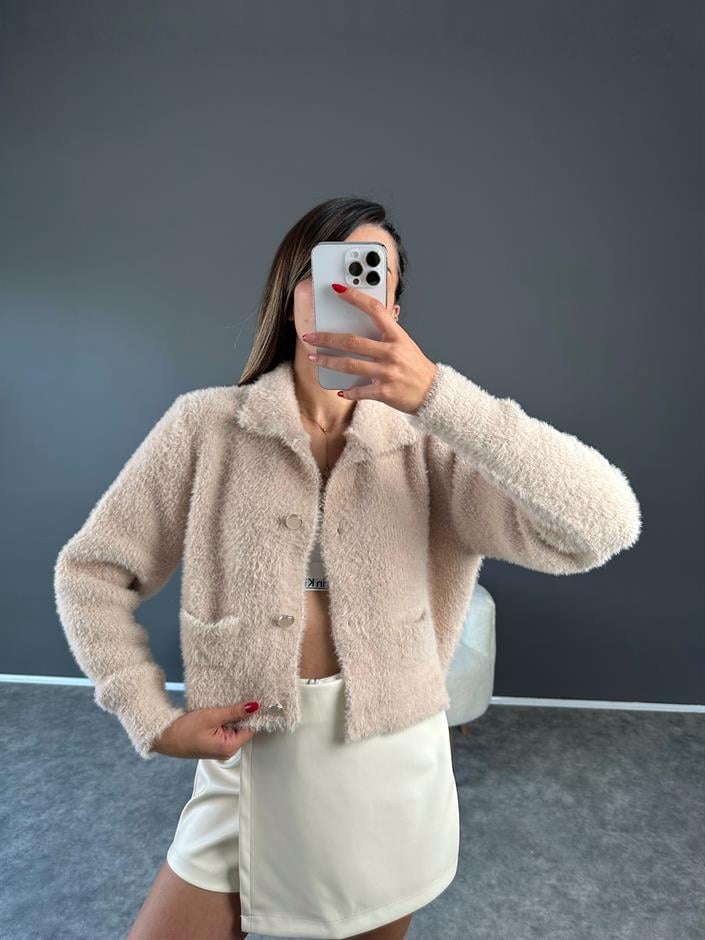 Luxury Bej Yumuşak Hırka