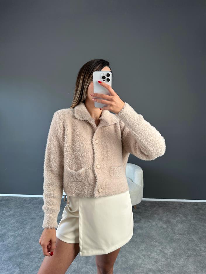 Luxury Bej Yumuşak Hırka