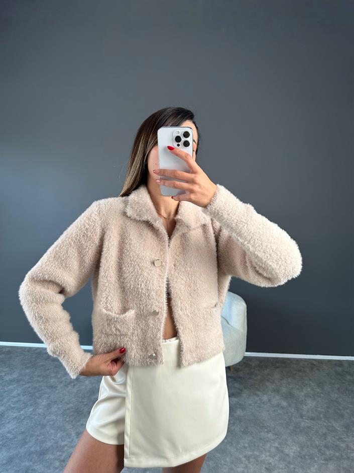 Luxury Bej Yumuşak Hırka