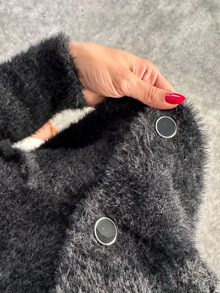Luxury Siyah Yumuşak Hırka