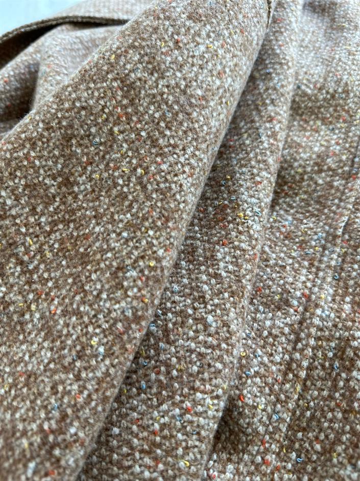 Mirela Camel Kuşaklı Kaşe Kaban