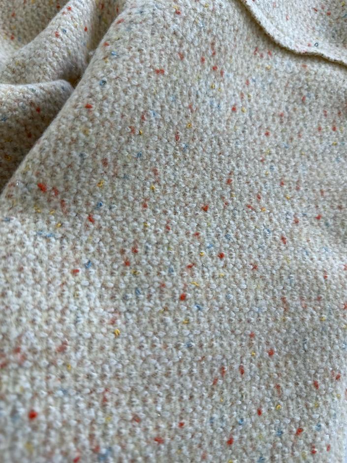 Mirela Ekru Kuşaklı Kaşe Kaban