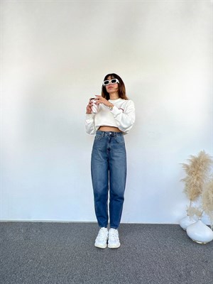 Mom Mavi Denim Pantolon 