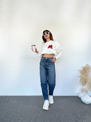 Mom Mavi Denim Pantolon 