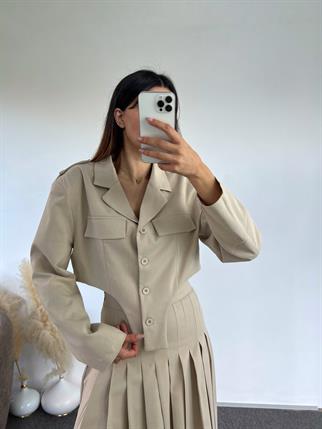 Noemi Bej Tasarım Blazer Ceket