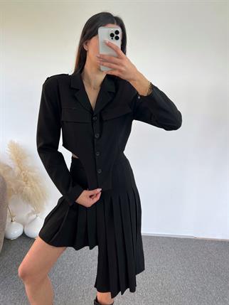 Noemi Siyah Tasarım Blazer Ceket 