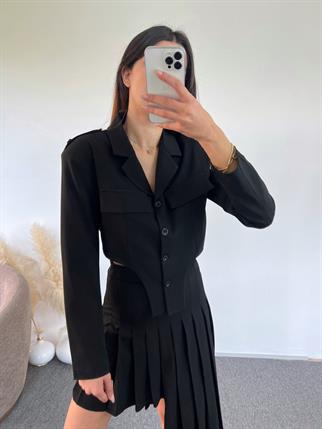 Noemi Siyah Tasarım Blazer Ceket 