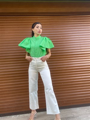 Orijinal Marka Ekru Wide Leg Jean