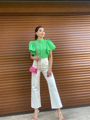 Orijinal Marka Ekru Wide Leg Jean