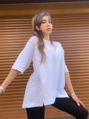 Orijinal Marka Oversize Beyaz Tshirt