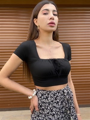 Orijinal Marka Siyah Crop