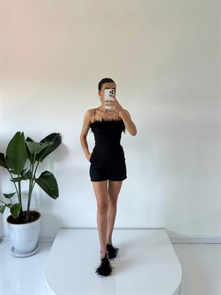 Orrel Siyah Tüylü Tulum 