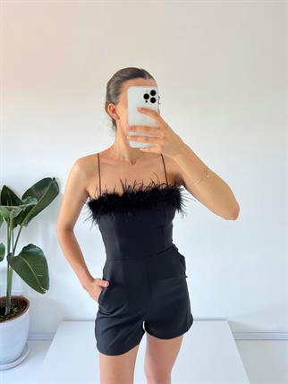 Orrel Siyah Tüylü Tulum 