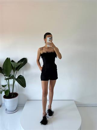 Orrel Siyah Tüylü Tulum 