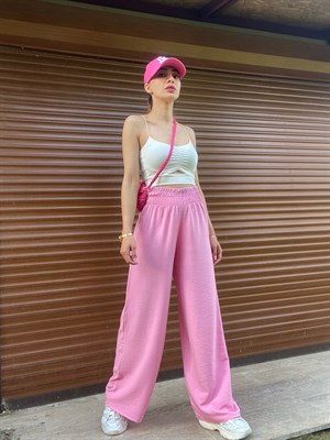 Pembe Beli Lastikli Pantolon