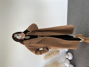Premium Kahverengi Oversize Teddy Uzun Kaban 