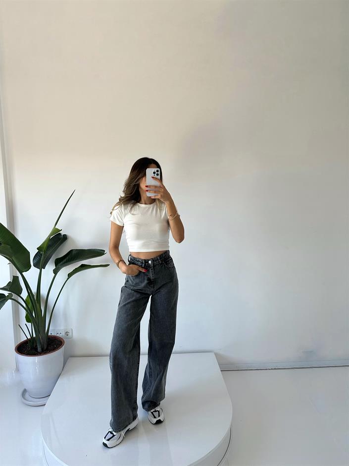 Prime Füme Wide Leg Palazzo Jean 